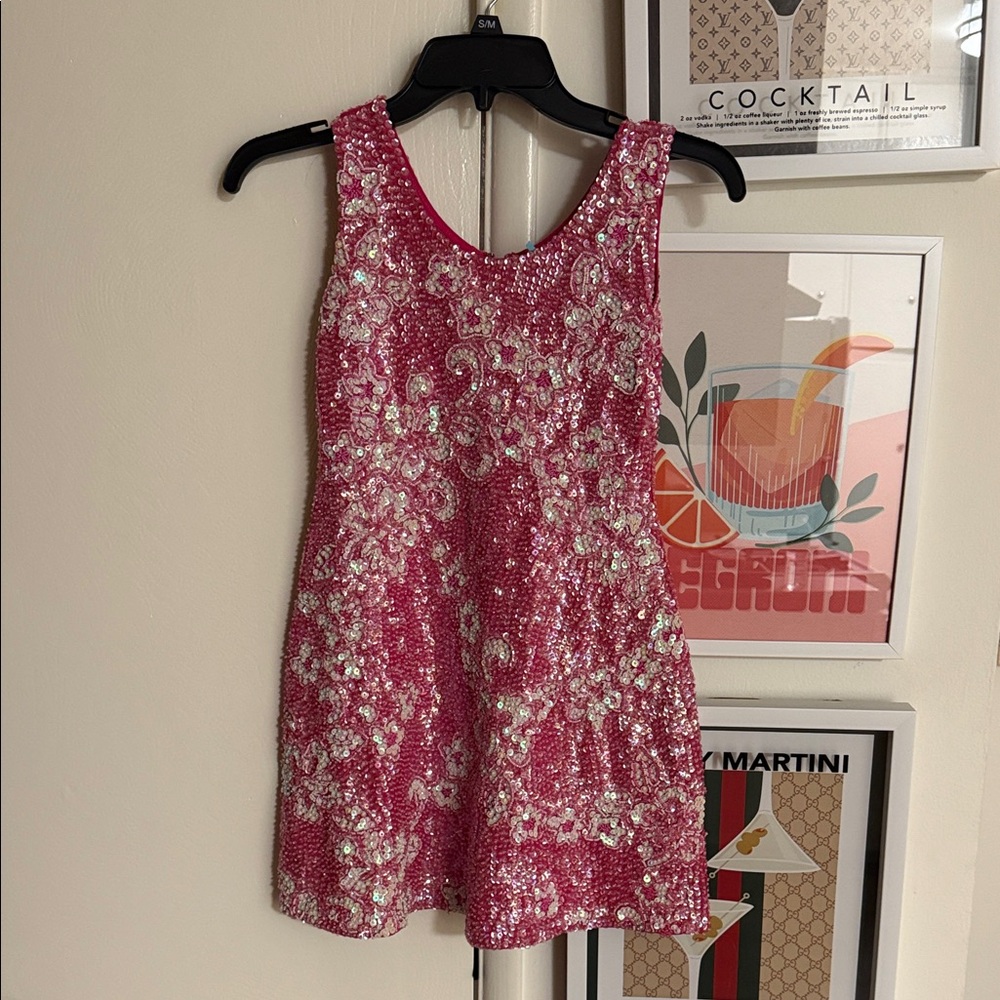 Glamorous Pink Sequin Mini Dress